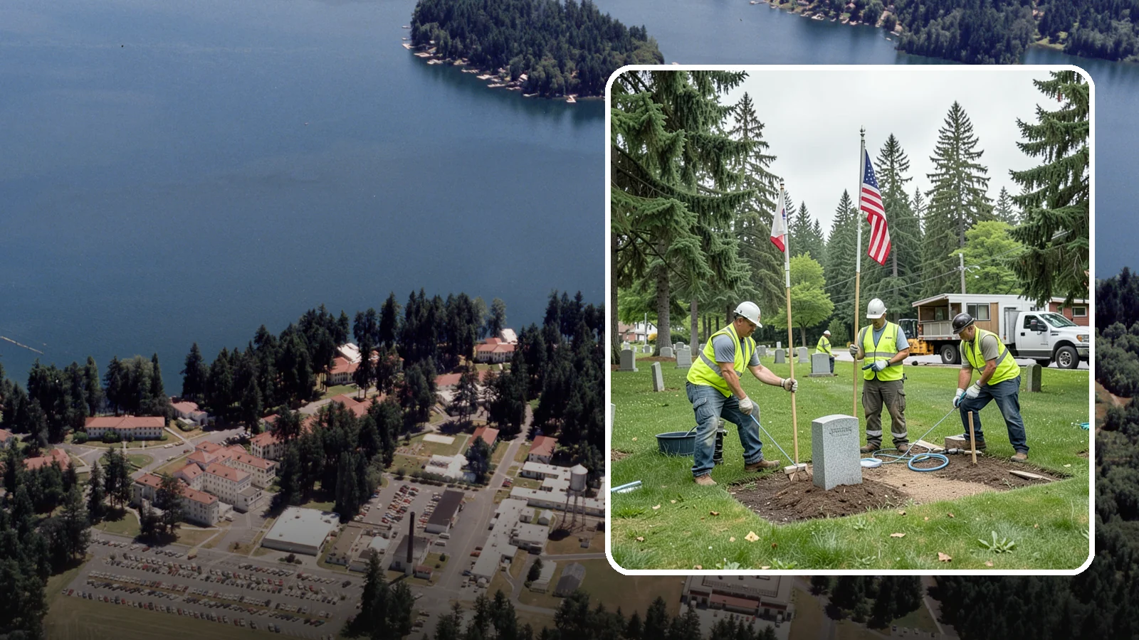 Flag & Marker Installation in Lakewood, Pierce County, WA - Installation of memorial flags and grave markers at cemeteries and memorial sites across Western Washington.