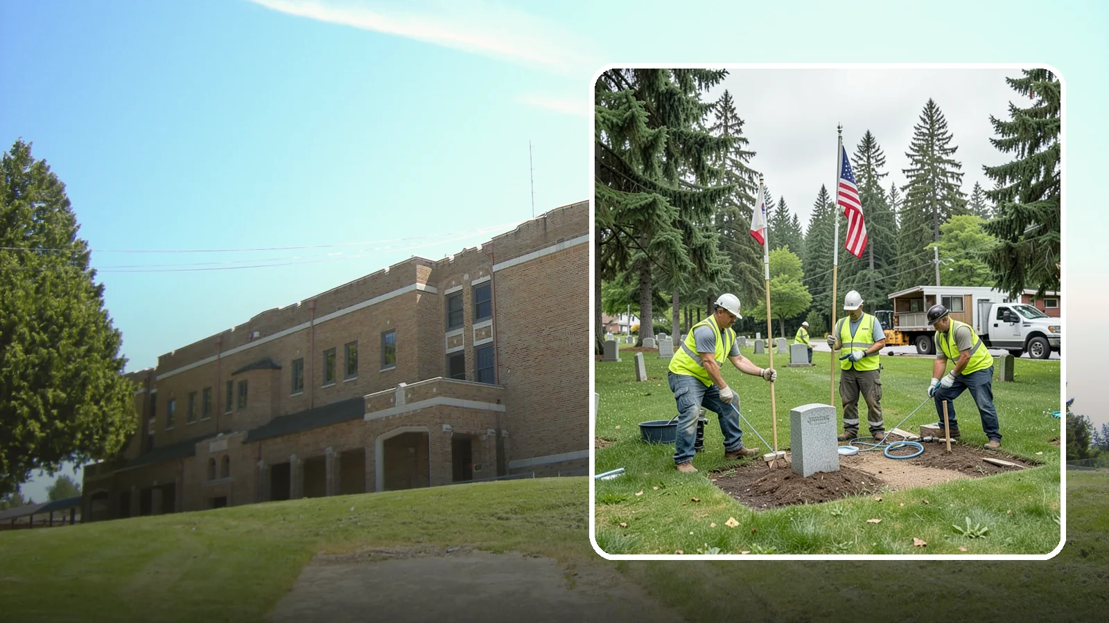 Flag & Marker Installation in Maple Valley, King County, WA - Installation of memorial flags and grave markers at cemeteries and memorial sites across Western Washington.