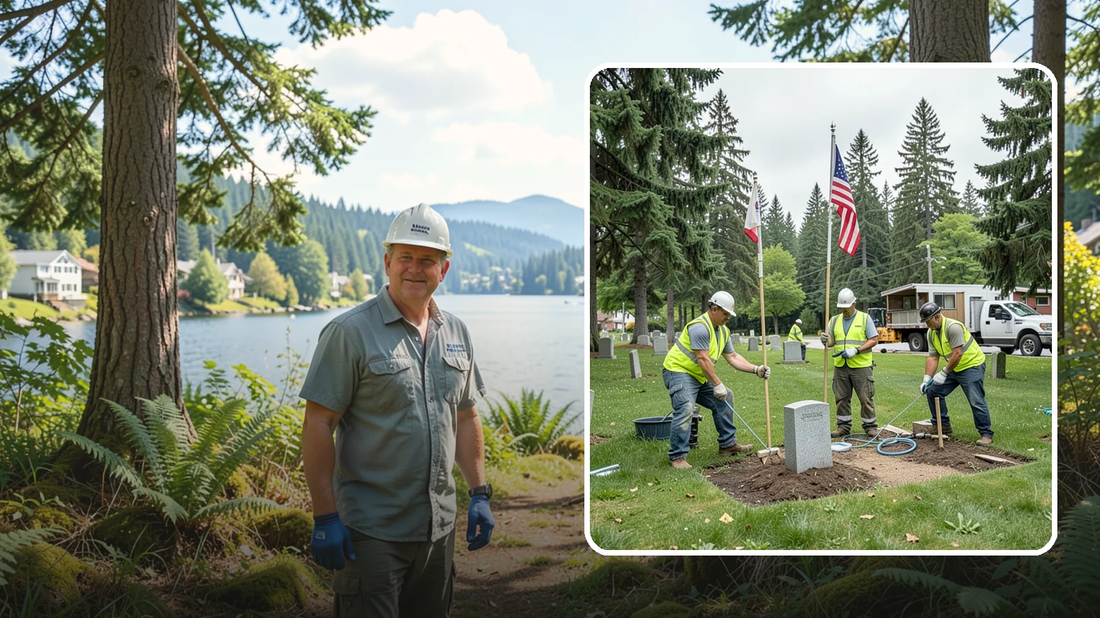 Flag & Marker Installation in Milton, King County, WA - Installation of memorial flags and grave markers at cemeteries and memorial sites across Western Washington.