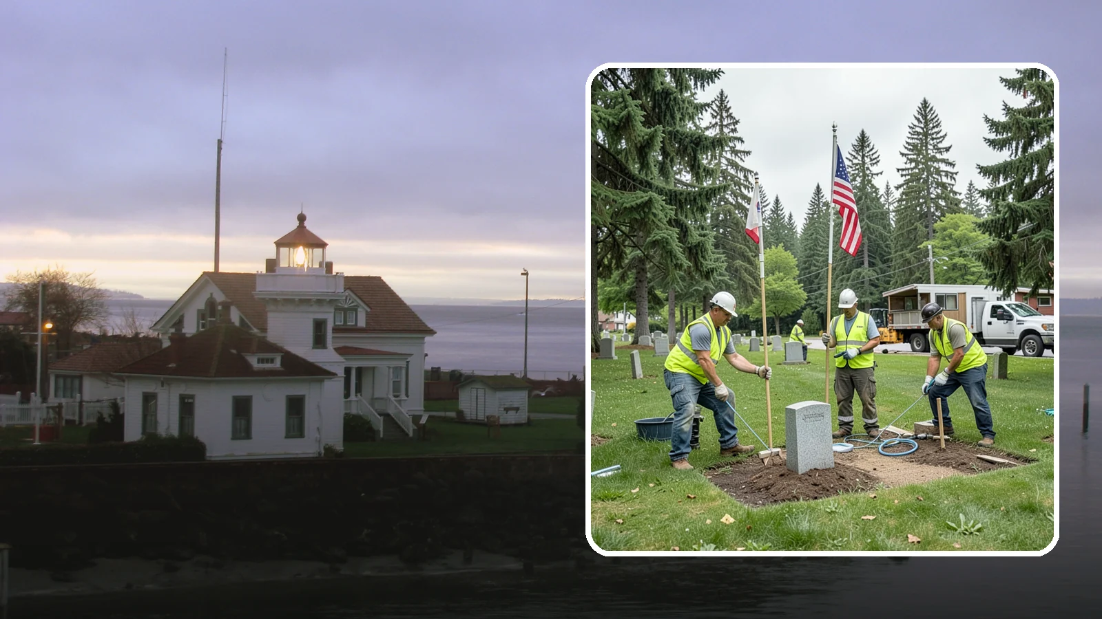 Flag & Marker Installation in Mukilteo, Snohomish County, WA - Installation of memorial flags and grave markers at cemeteries and memorial sites across Western Washington.
