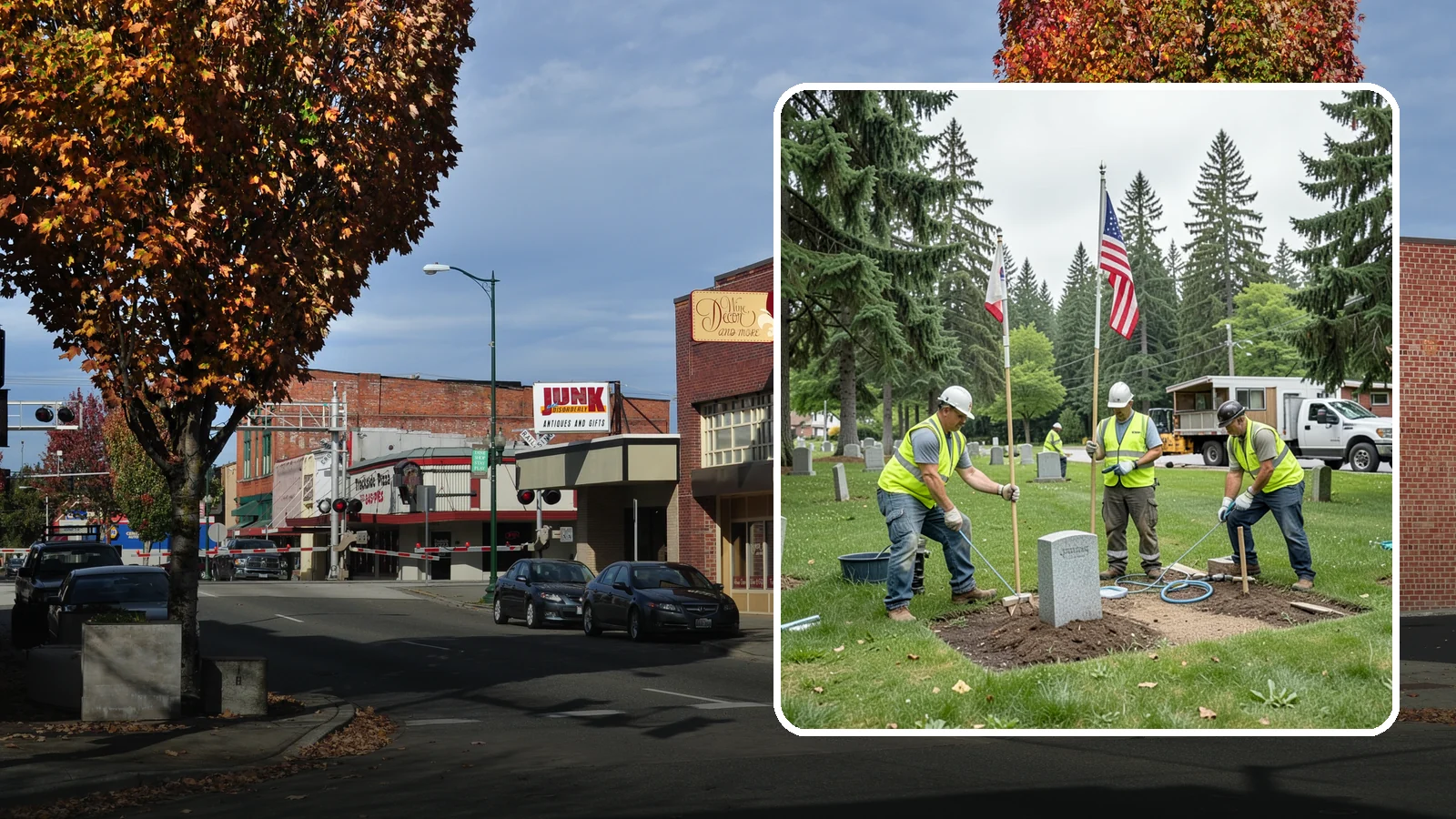 Flag & Marker Installation in Puyallup, Pierce County, WA - Installation of memorial flags and grave markers at cemeteries and memorial sites across Western Washington.