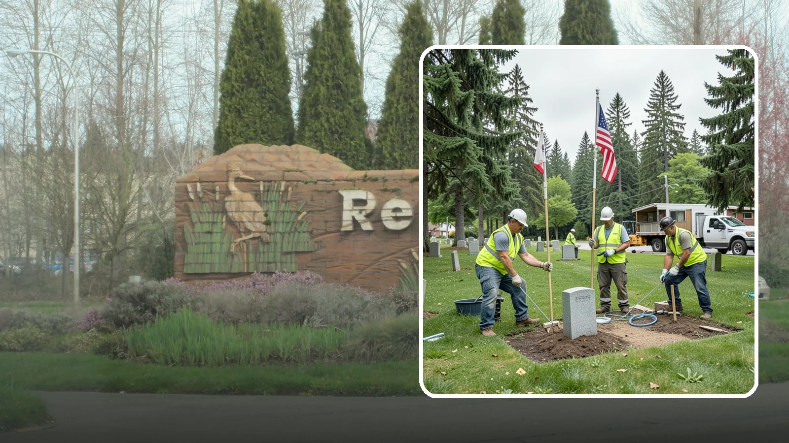 Flag & Marker Installation in Renton, King County, WA - Installation of memorial flags and grave markers at cemeteries and memorial sites across Western Washington.