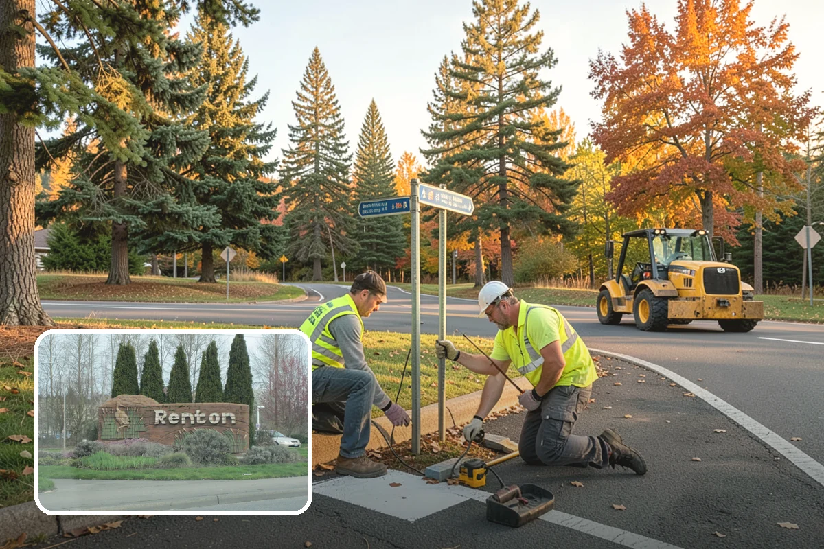 Flag & Marker Installation in Renton, King County, WA - Consistent alignment and depth across every placement