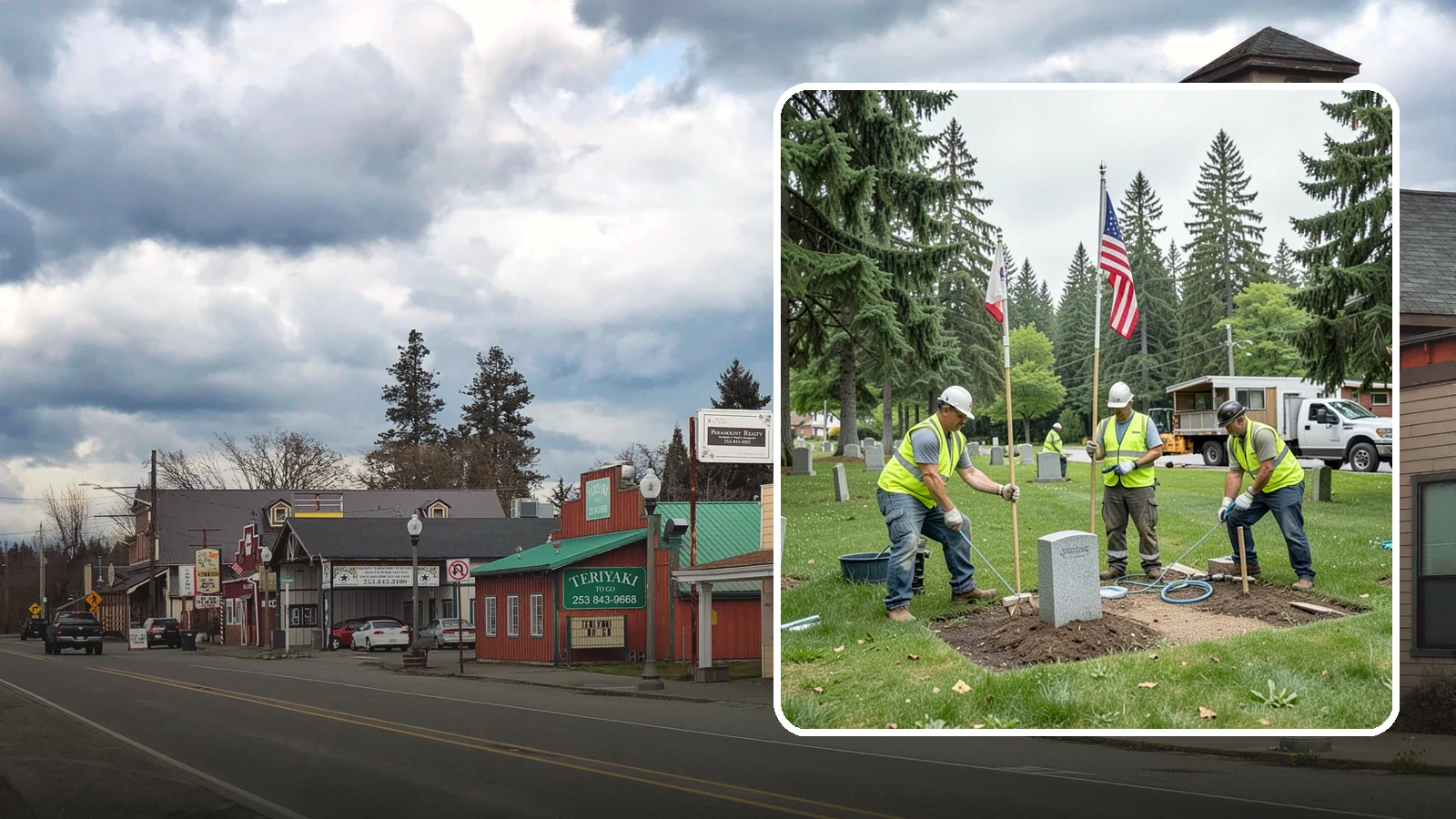 Flag & Marker Installation in Roy, Pierce County, WA - Installation of memorial flags and grave markers at cemeteries and memorial sites across Western Washington.