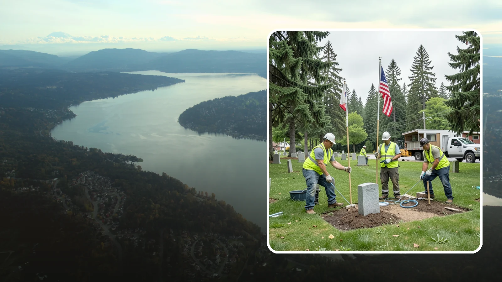Flag & Marker Installation in Sammamish, King County, WA - Installation of memorial flags and grave markers at cemeteries and memorial sites across Western Washington.