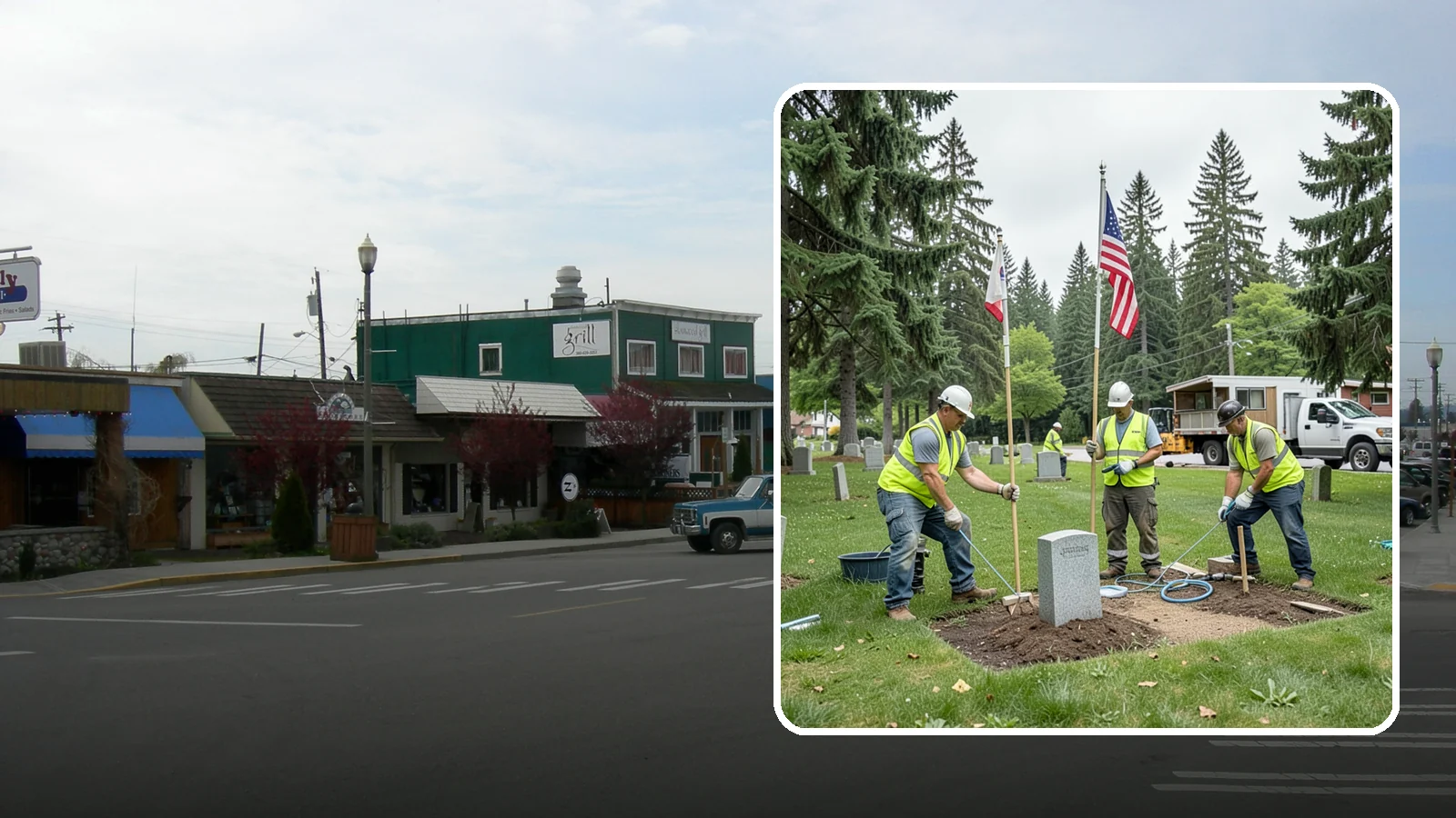 Flag & Marker Installation in Stanwood, Snohomish County, WA - Installation of memorial flags and grave markers at cemeteries and memorial sites across Western Washington.
