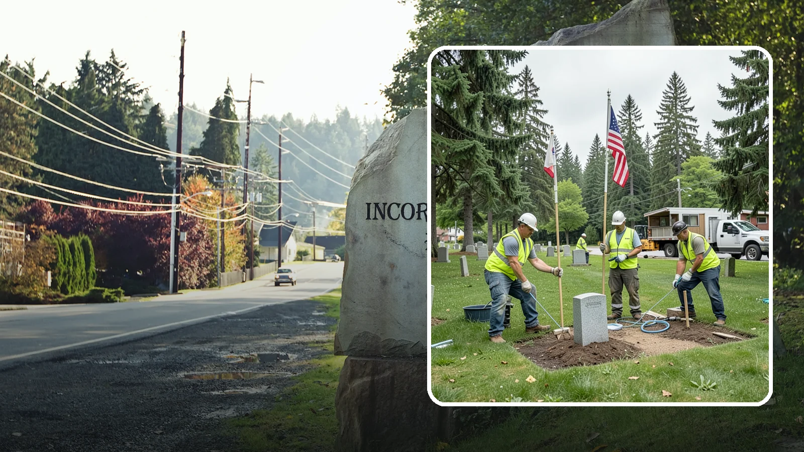 Flag & Marker Installation in Wilkeson, Pierce County, WA - Installation of memorial flags and grave markers at cemeteries and memorial sites across Western Washington.