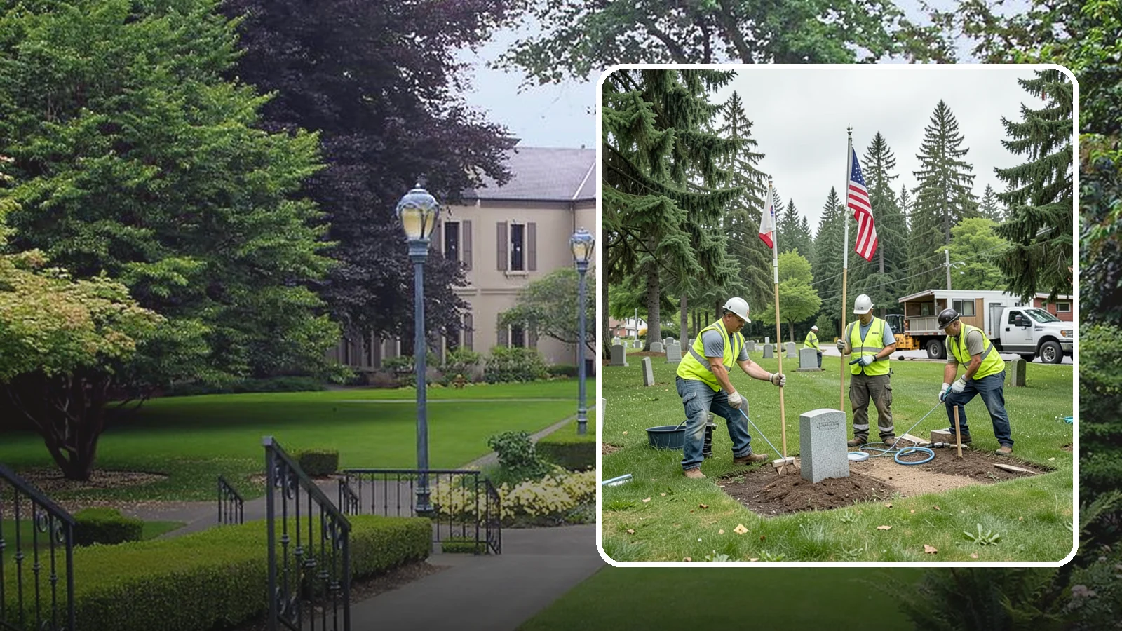 Flag & Marker Installation in Woodinville, King County, WA - Installation of memorial flags and grave markers at cemeteries and memorial sites across Western Washington.