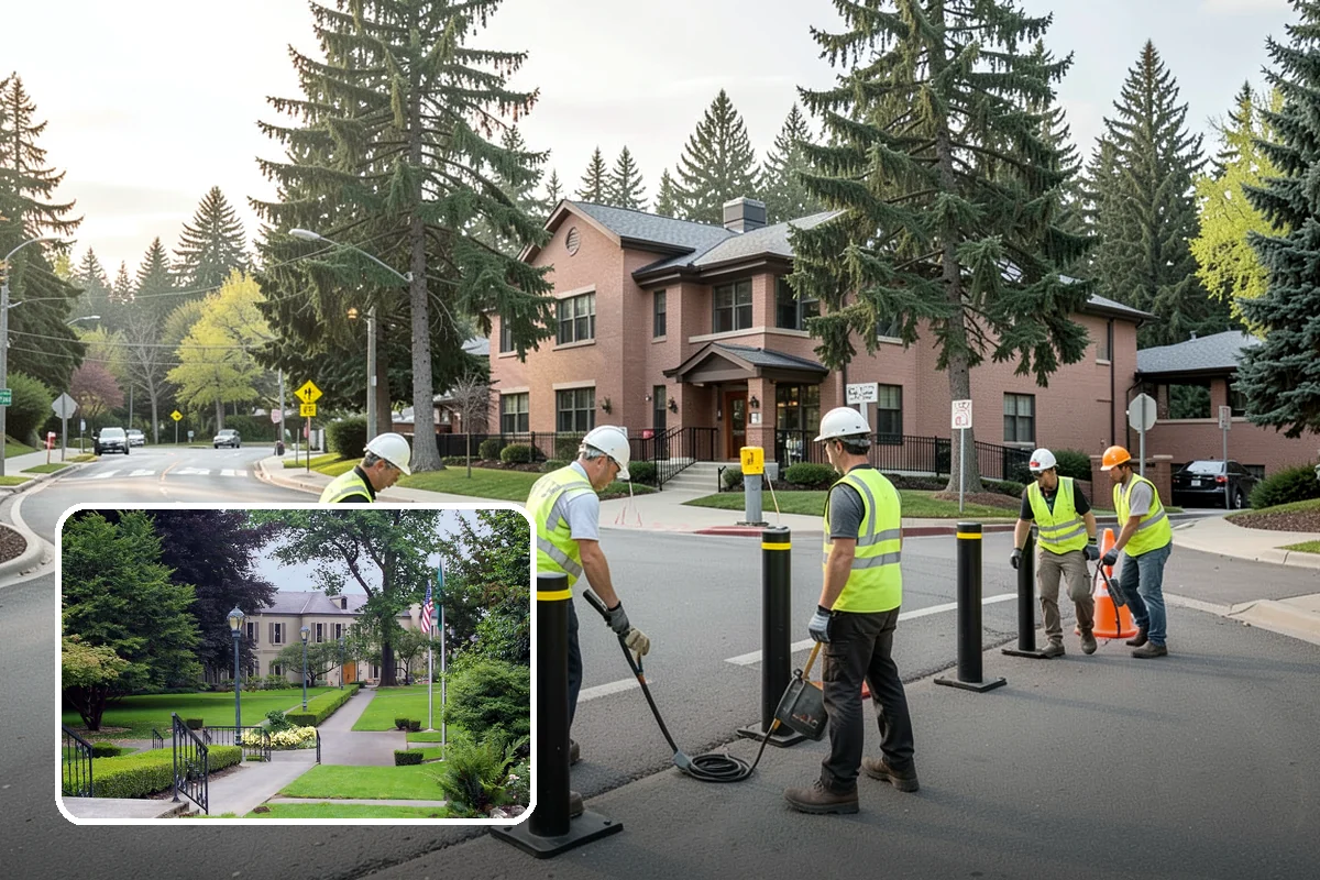 Flag & Marker Installation in Woodinville, King County, WA - Consistent alignment and depth across every placement