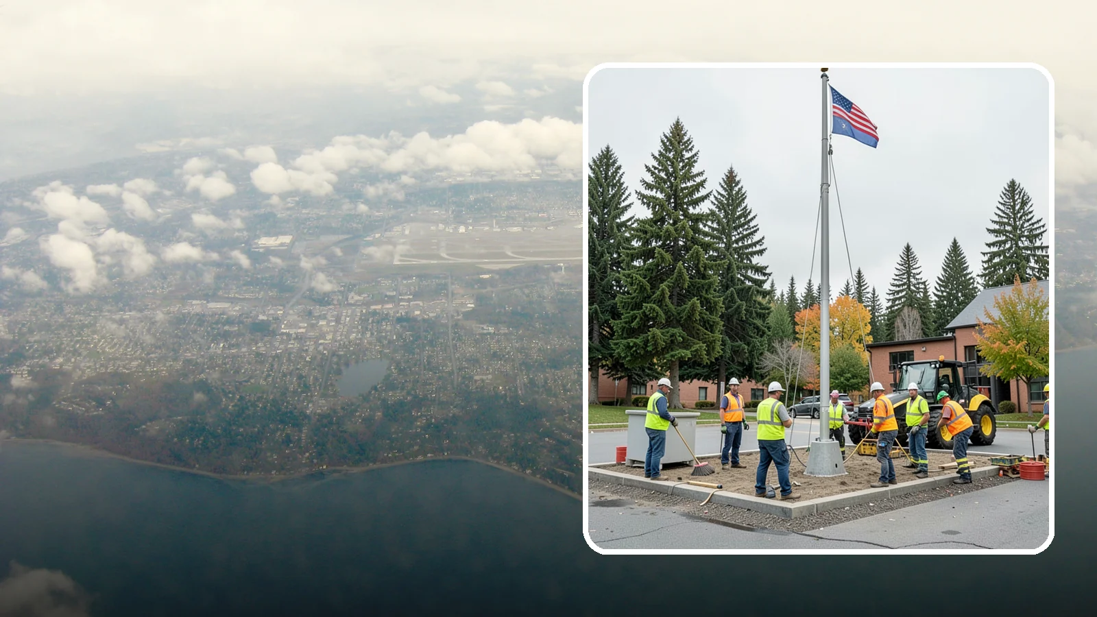 Flagpole Installation in Burien, King County, WA - We install flagpoles at civic buildings, parks, and memorials with engineered foundations and proper halyard systems.