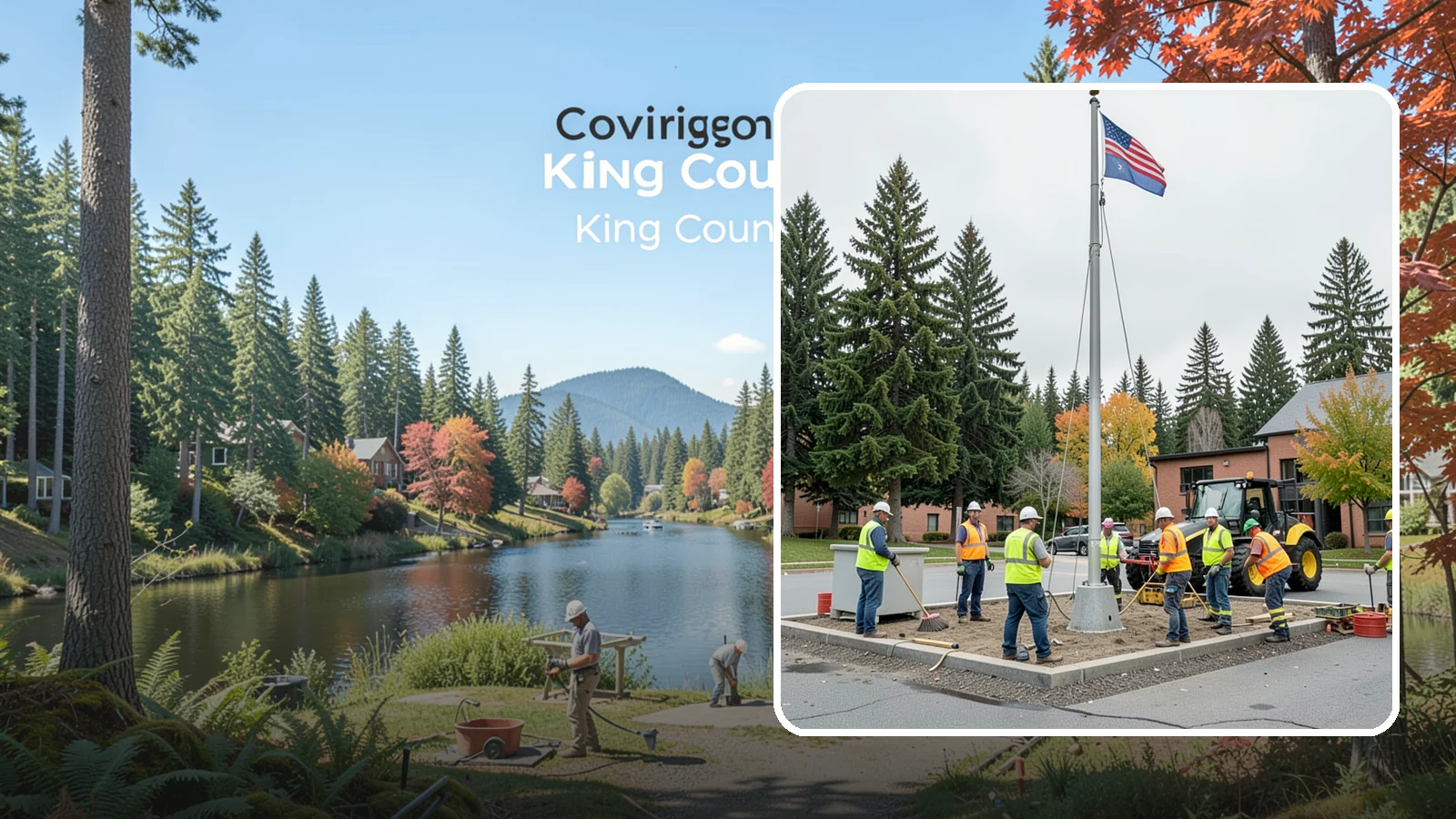 Flagpole Installation in Covington, King County, WA - We install flagpoles at civic buildings, parks, and memorials with engineered foundations and proper halyard systems.