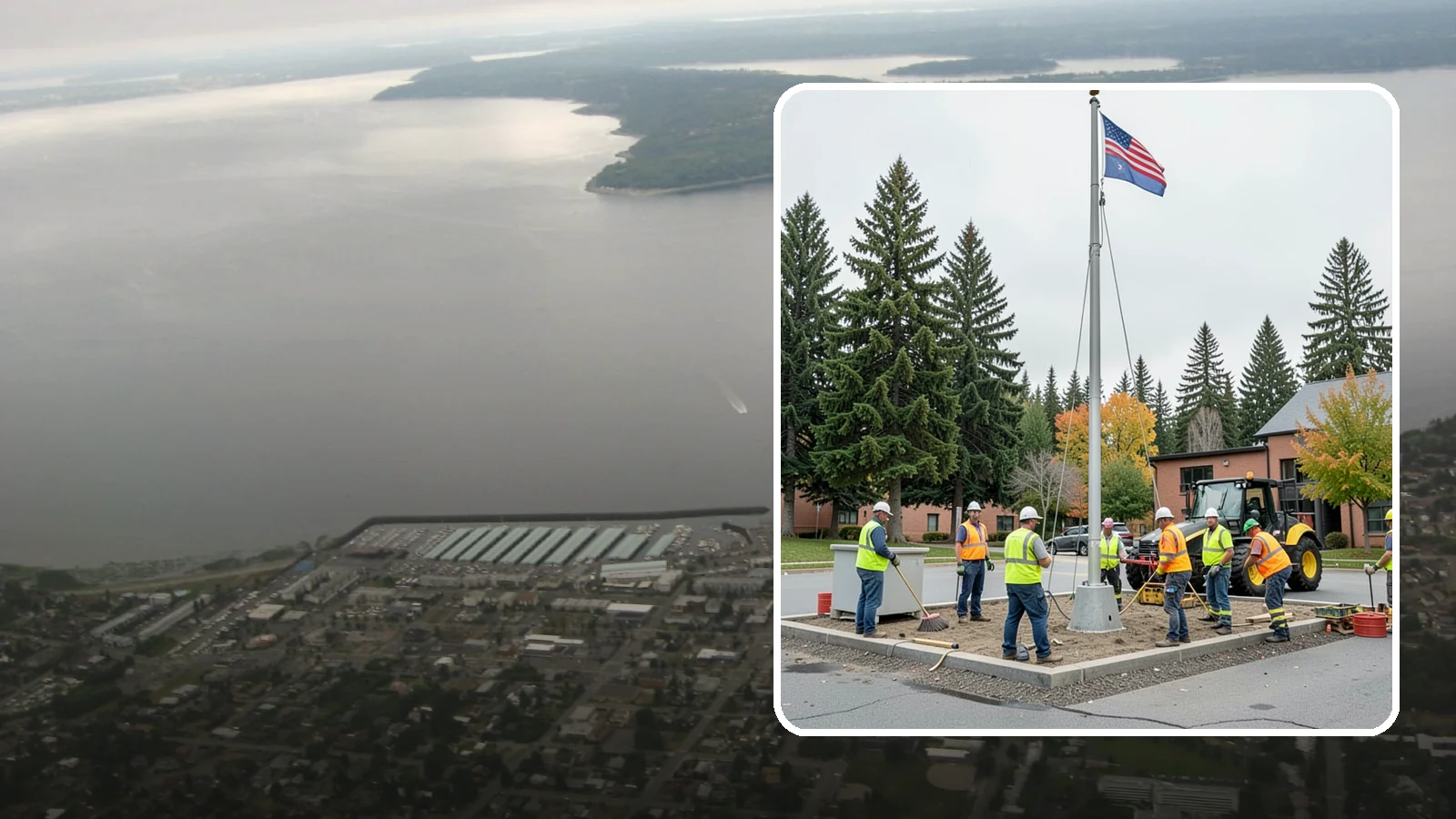 Flagpole Installation in Des Moines, King County, WA - We install flagpoles at civic buildings, parks, and memorials with engineered foundations and proper halyard systems.