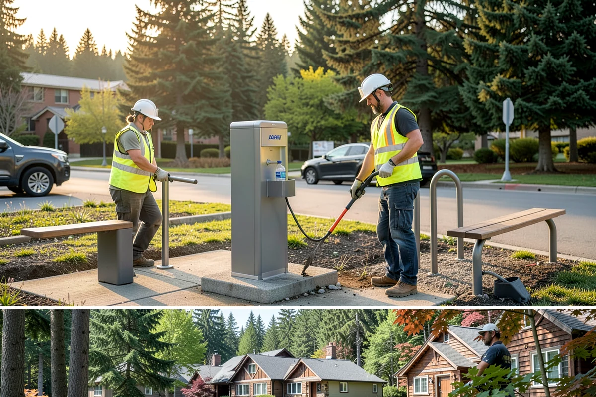 Flagpole Installation in Edgewood, Pierce County, WA - Foundation work requires drier conditions for proper concrete cure, making late spring through early fall the preferred...