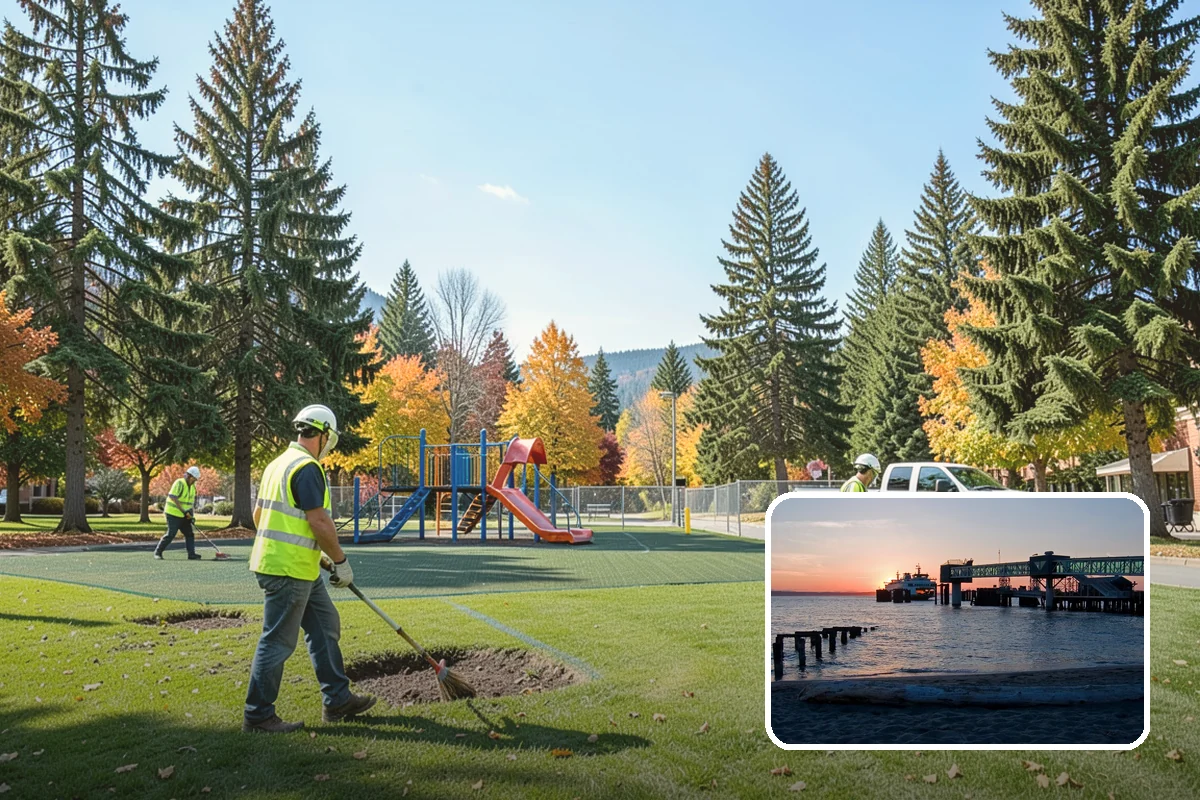 Flagpole Installation in Edmonds, Snohomish County, WA - Engineered foundations meet height and wind-load requirements