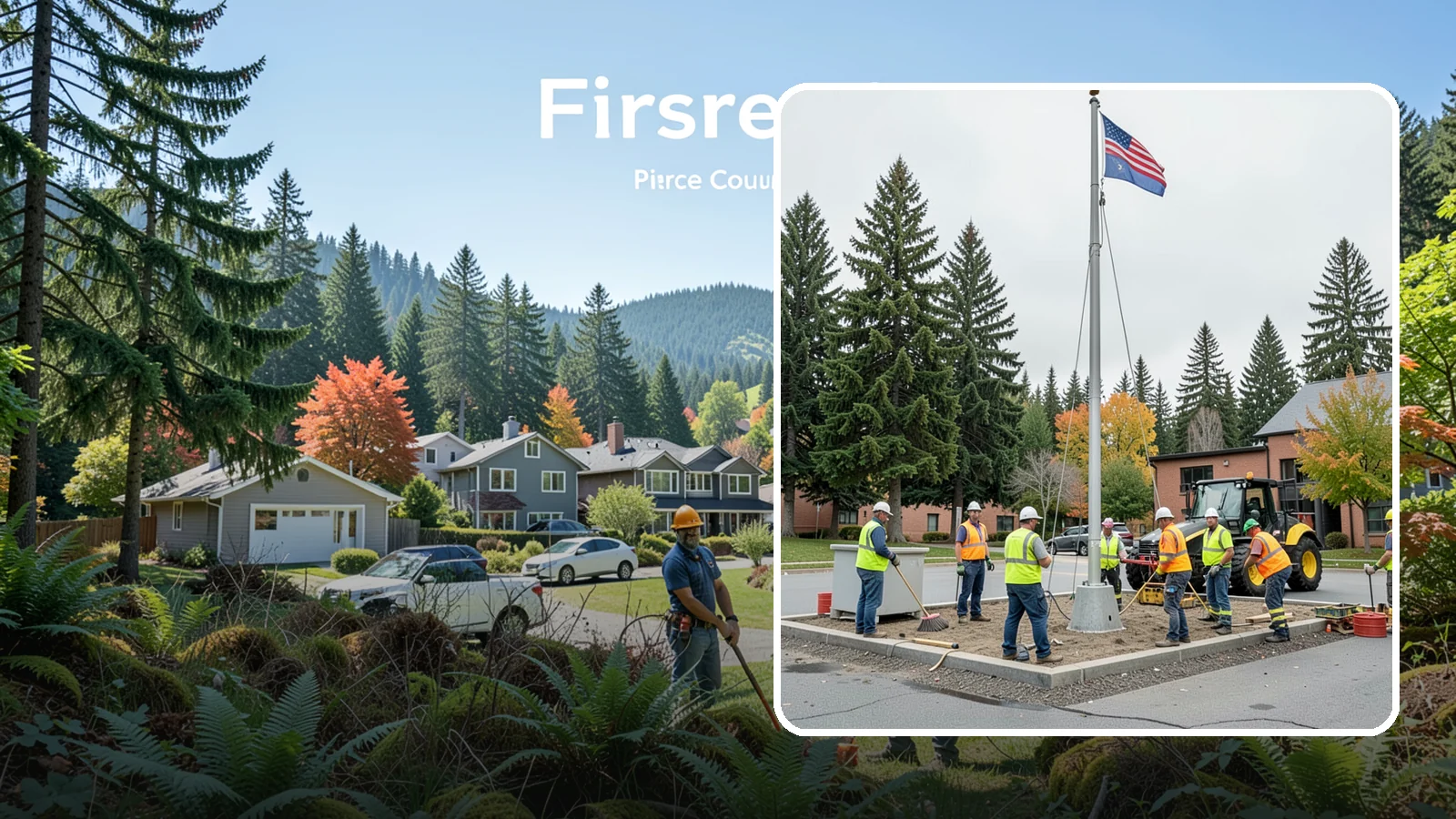 Flagpole Installation in Fircrest, Pierce County, WA - We install flagpoles at civic buildings, parks, and memorials with engineered foundations and proper halyard systems.
