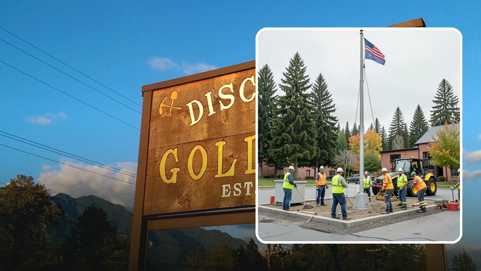 Flagpole Installation in Gold Bar, Snohomish County, WA - We install flagpoles at civic buildings, parks, and memorials with engineered foundations and proper halyard systems.
