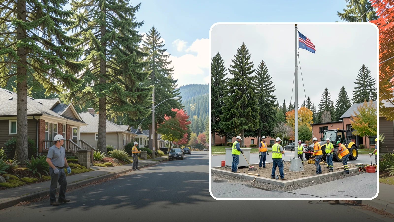 Flagpole Installation in Hunts Point, King County, WA - We install flagpoles at civic buildings, parks, and memorials with engineered foundations and proper halyard systems.
