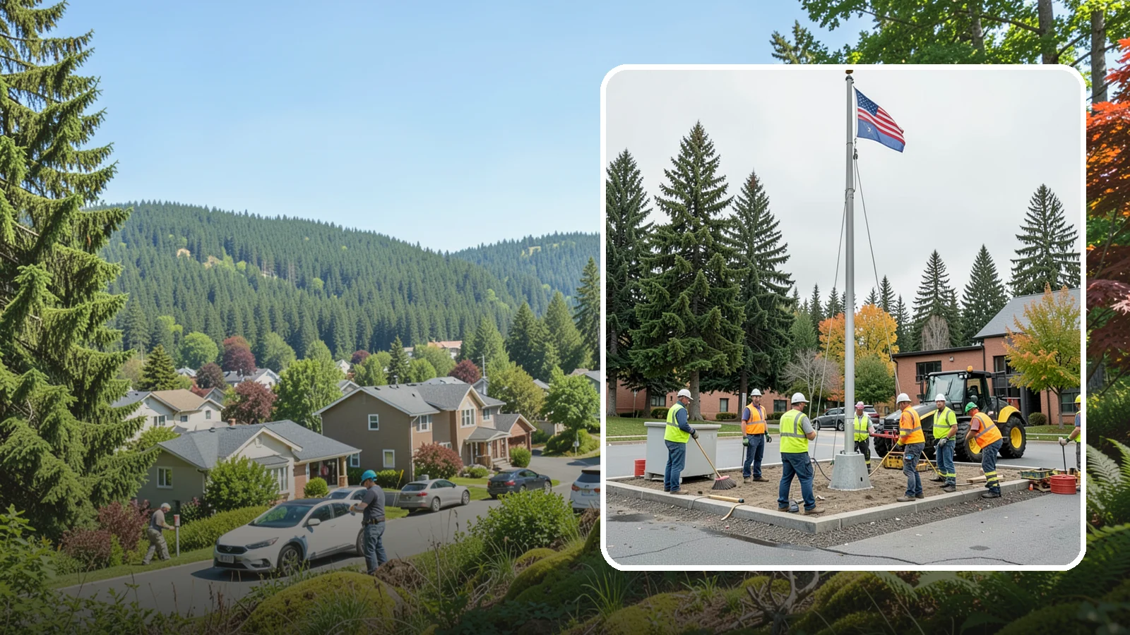 Flagpole Installation in Index, Snohomish County, WA - We install flagpoles at civic buildings, parks, and memorials with engineered foundations and proper halyard systems.