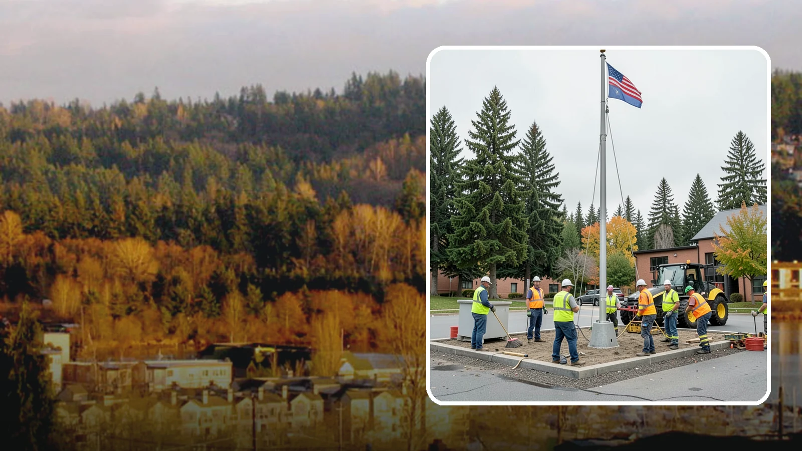 Flagpole Installation in Kenmore, King County, WA - We install flagpoles at civic buildings, parks, and memorials with engineered foundations and proper halyard systems.
