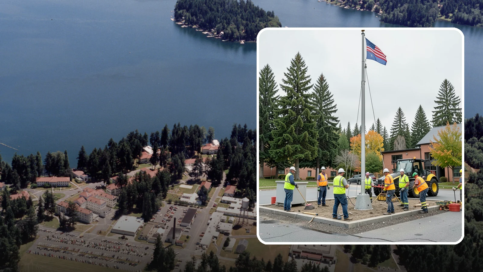 Flagpole Installation in Lakewood, Pierce County, WA - We install flagpoles at civic buildings, parks, and memorials with engineered foundations and proper halyard systems.
