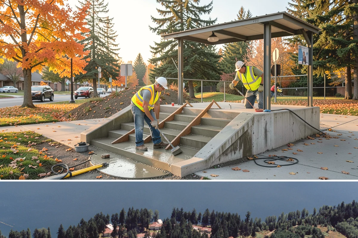 Flagpole Installation in Lakewood, Pierce County, WA - Foundation work requires drier conditions for proper concrete cure, making late spring through early fall the preferred...
