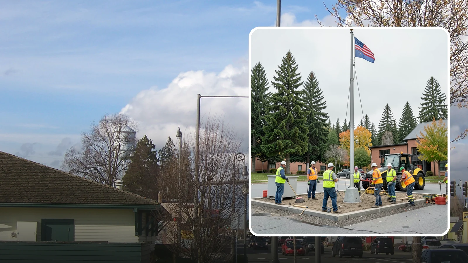 Flagpole Installation in Marysville, Snohomish County, WA - We install flagpoles at civic buildings, parks, and memorials with engineered foundations and proper halyard systems.