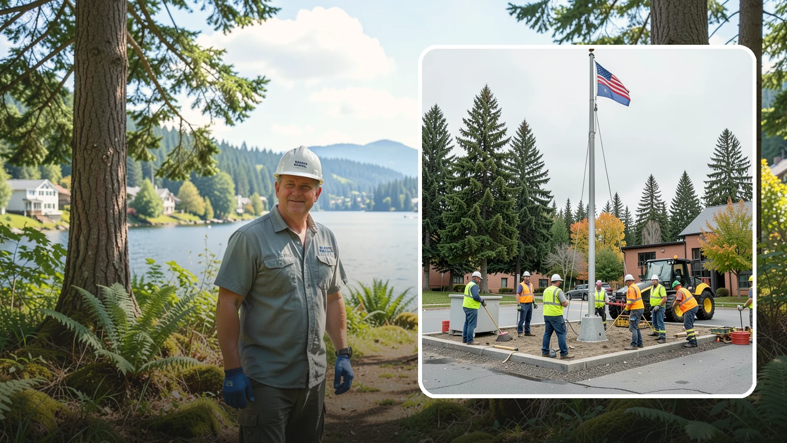 Flagpole Installation in Milton, King County, WA - We install flagpoles at civic buildings, parks, and memorials with engineered foundations and proper halyard systems.
