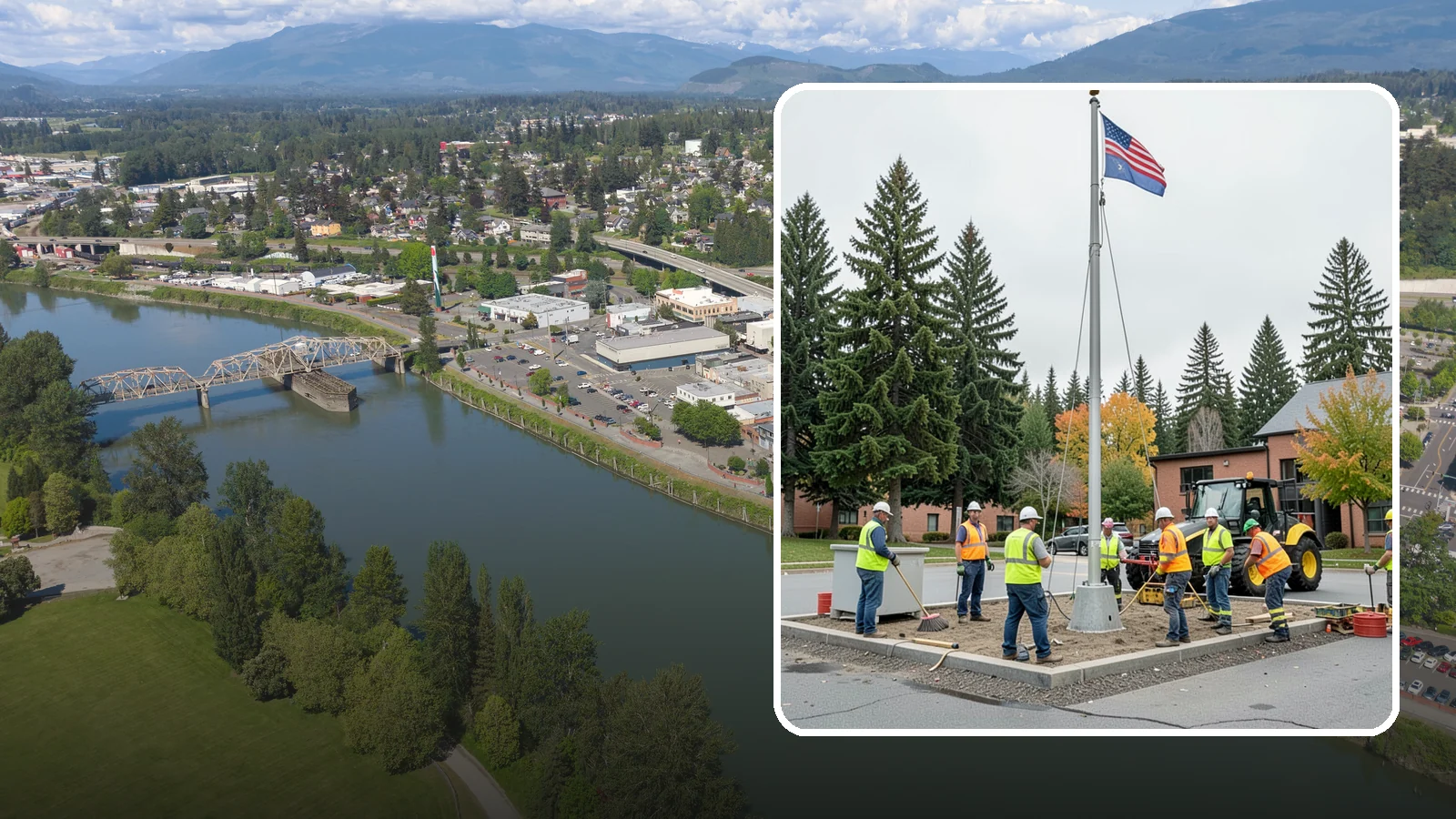 Flagpole Installation in Mount Vernon, Skagit County, WA - We install flagpoles at civic buildings, parks, and memorials with engineered foundations and proper halyard systems.