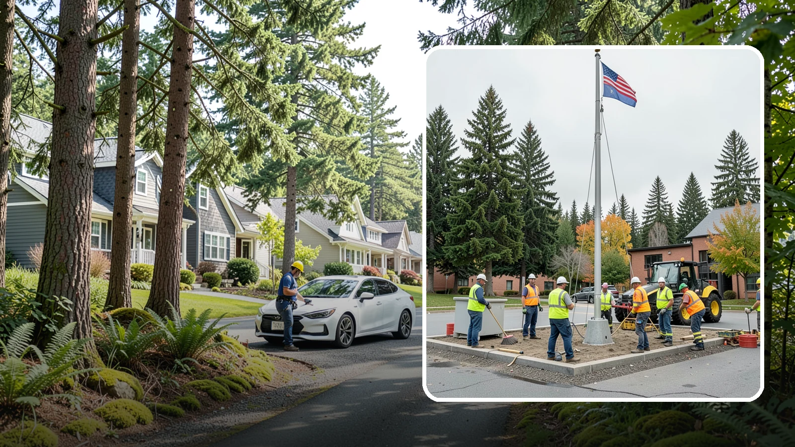 Flagpole Installation in Normandy Park, King County, WA - We install flagpoles at civic buildings, parks, and memorials with engineered foundations and proper halyard systems.