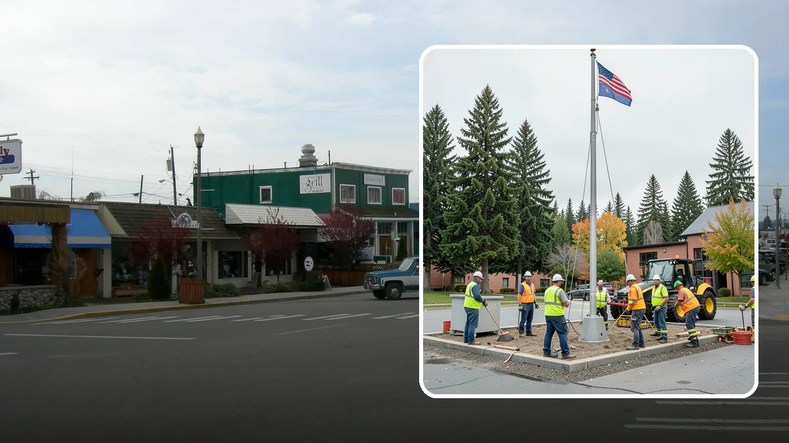 Flagpole Installation in Stanwood, Snohomish County, WA - We install flagpoles at civic buildings, parks, and memorials with engineered foundations and proper halyard systems.