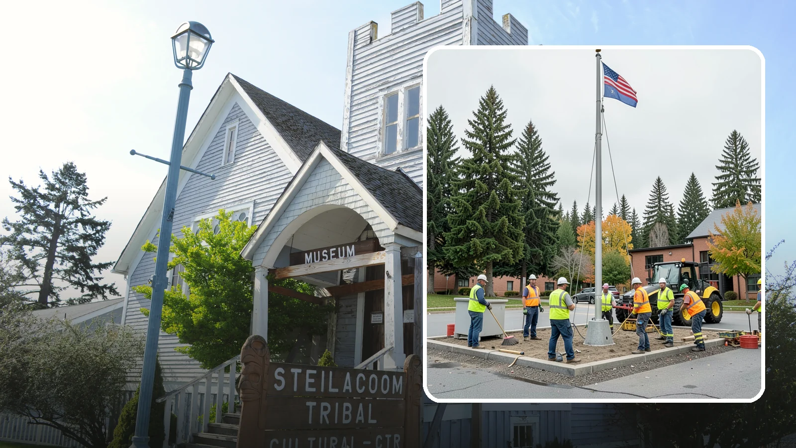 Flagpole Installation in Steilacoom, Pierce County, WA - We install flagpoles at civic buildings, parks, and memorials with engineered foundations and proper halyard systems.