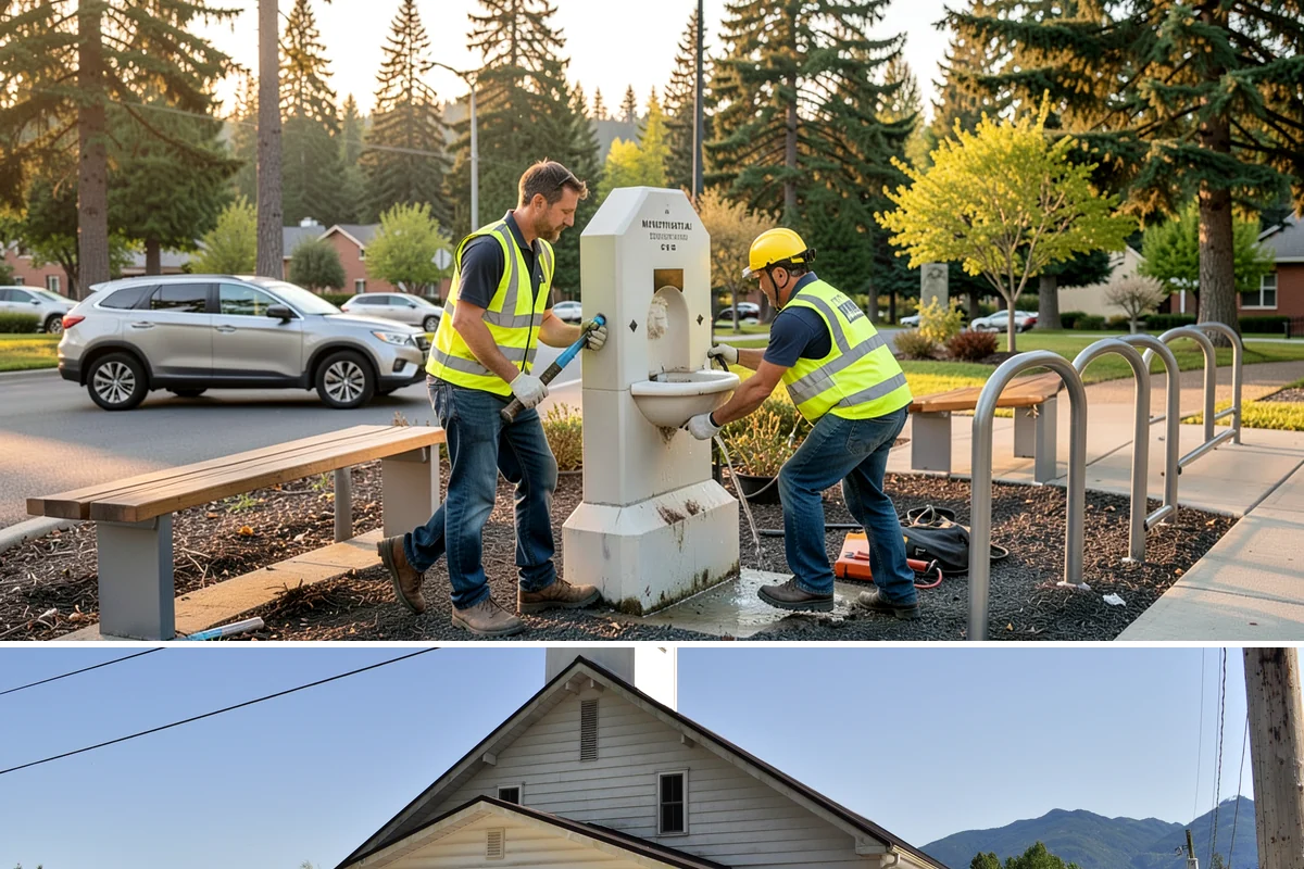 Fleet Maintenance in Concrete, Skagit County, WA - Snow and storm equipment gets priority servicing ahead of winter, while mowers and sweepers are prepped in spring.