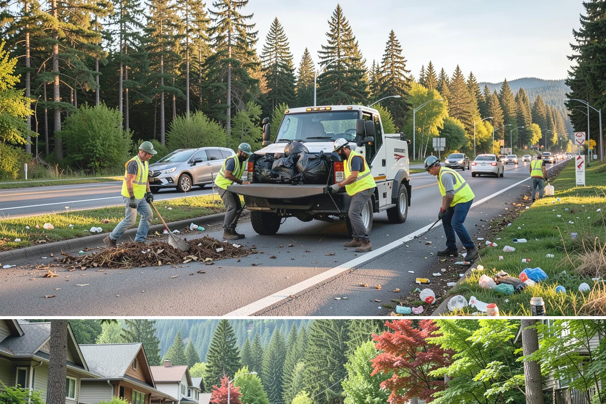 Fleet Maintenance in Darrington, Snohomish County, WA - Snow and storm equipment gets priority servicing ahead of winter, while mowers and sweepers are prepped in spring.