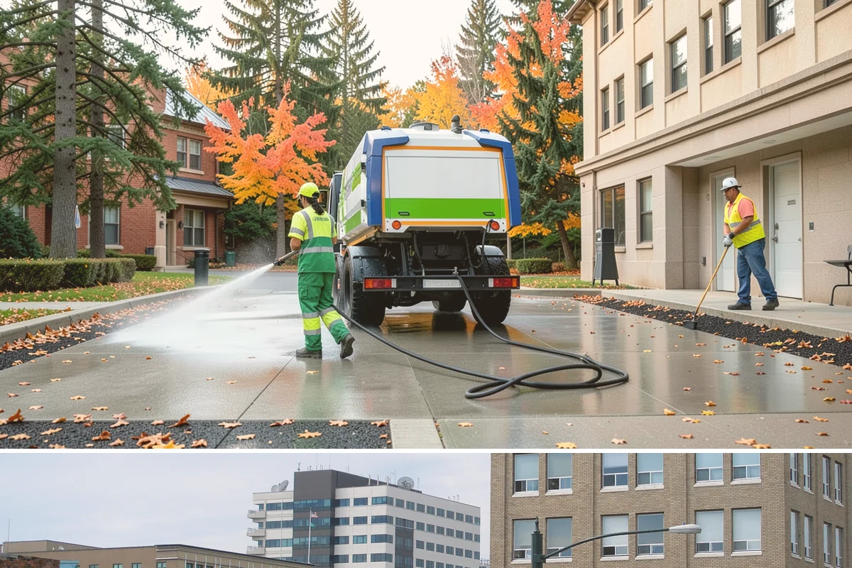 Fleet Maintenance in Everett, Snohomish County, WA - Snow and storm equipment gets priority servicing ahead of winter, while mowers and sweepers are prepped in spring.
