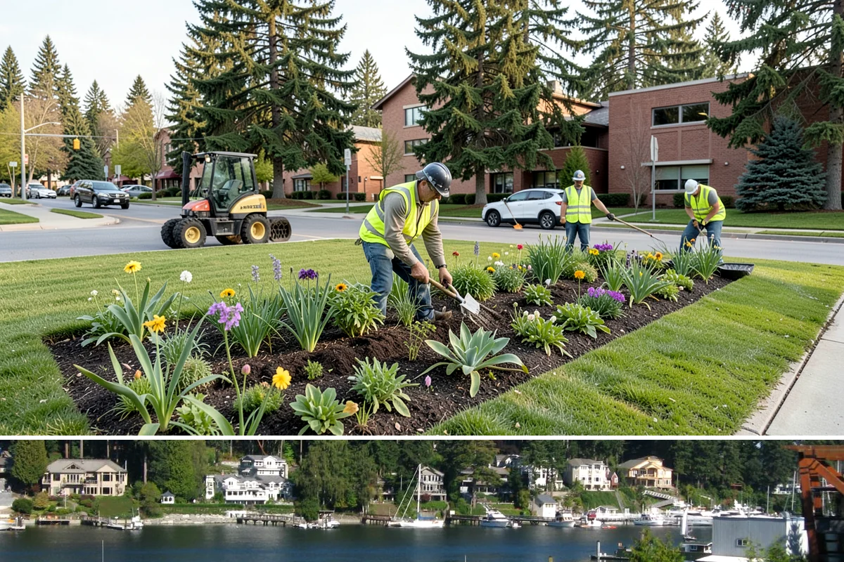 Fleet Maintenance in Gig Harbor, Pierce County, WA - Snow and storm equipment gets priority servicing ahead of winter, while mowers and sweepers are prepped in spring.
