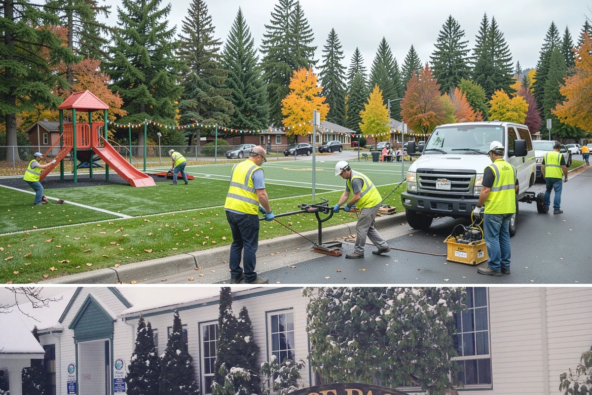 Fleet Maintenance in Pacific, King County, WA - Snow and storm equipment gets priority servicing ahead of winter, while mowers and sweepers are prepped in spring.