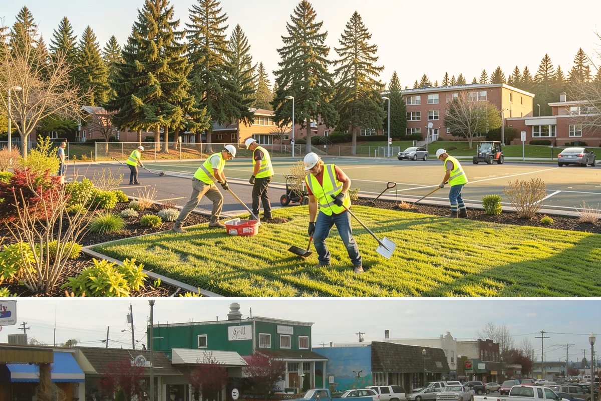 Fleet Maintenance in Stanwood, Snohomish County, WA - Snow and storm equipment gets priority servicing ahead of winter, while mowers and sweepers are prepped in spring.