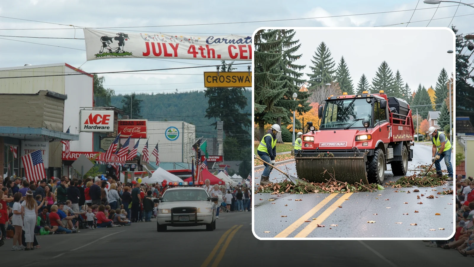 Flood Cleanup in Carnation, King County, WA - Post-flood debris removal and site cleanup that returns inundated public property to safe, usable condition.