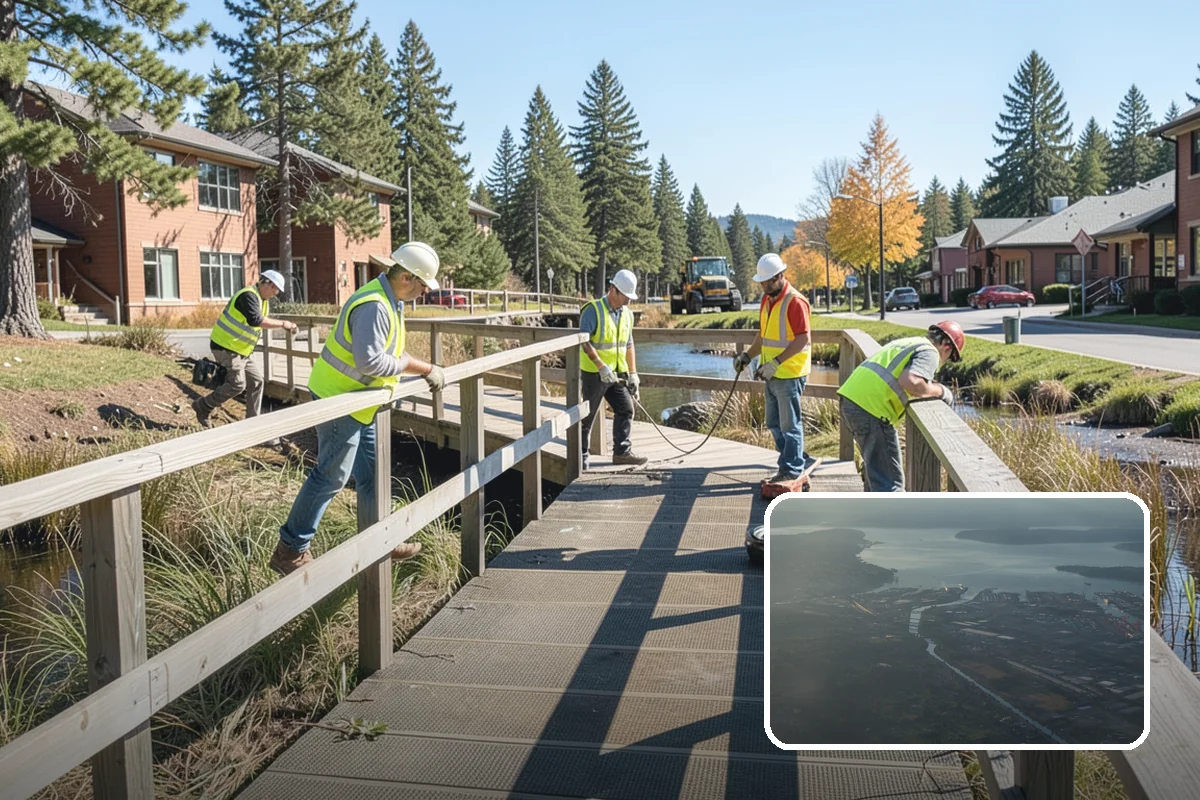Flood Cleanup in Fife, Pierce County, WA - Restores flooded public sites to safe, reopenable condition