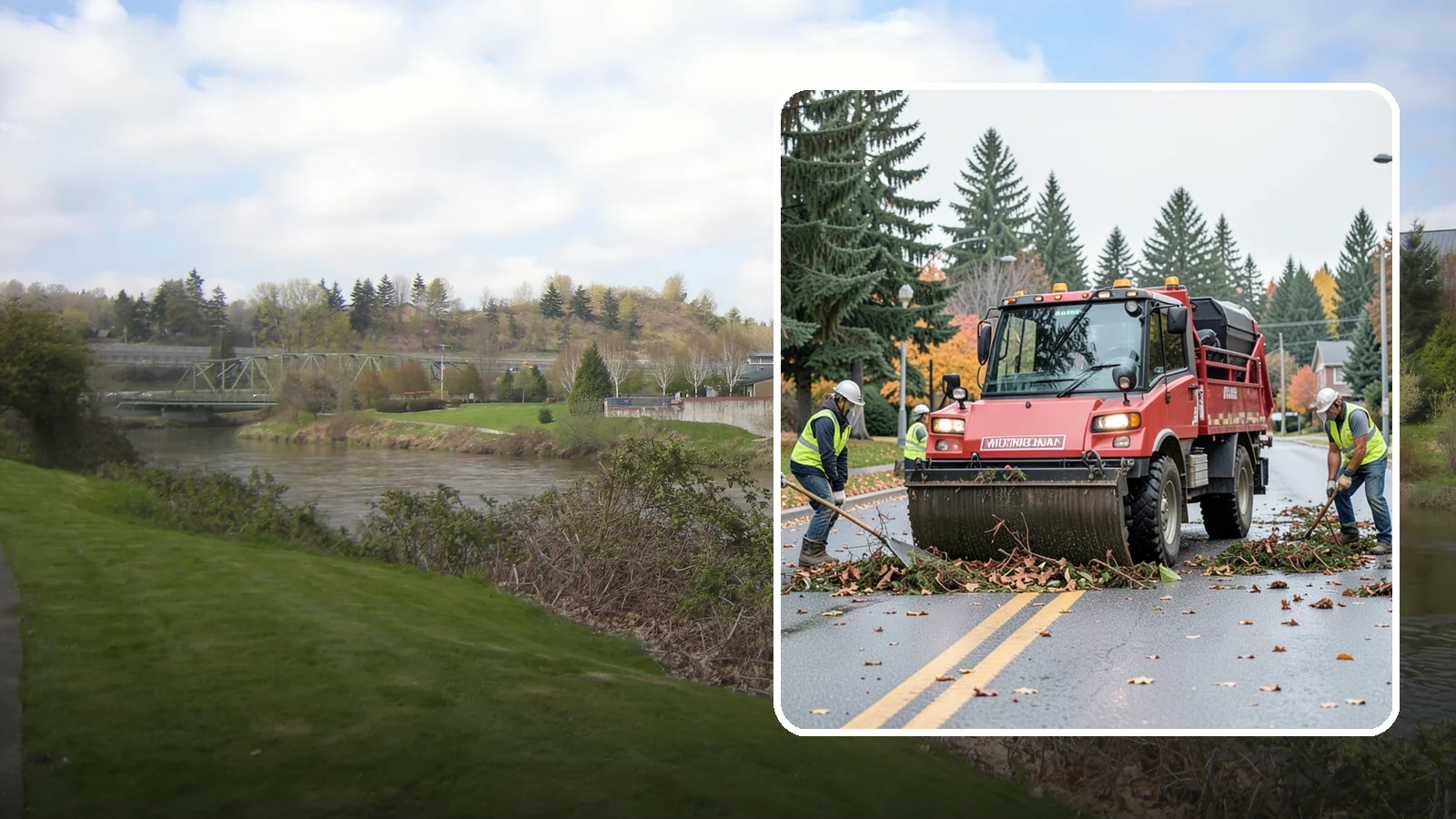 Flood Cleanup in Tukwila, King County, WA - Post-flood debris removal and site cleanup that returns inundated public property to safe, usable condition.