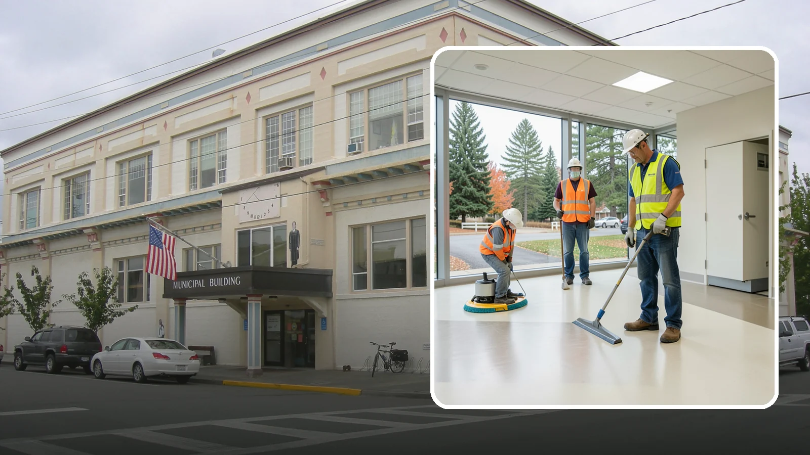 Floor Care & Refinishing in Anacortes, Skagit County, WA - Restore and protect hard and resilient floors in public buildings with professional stripping, refinishing, and care.