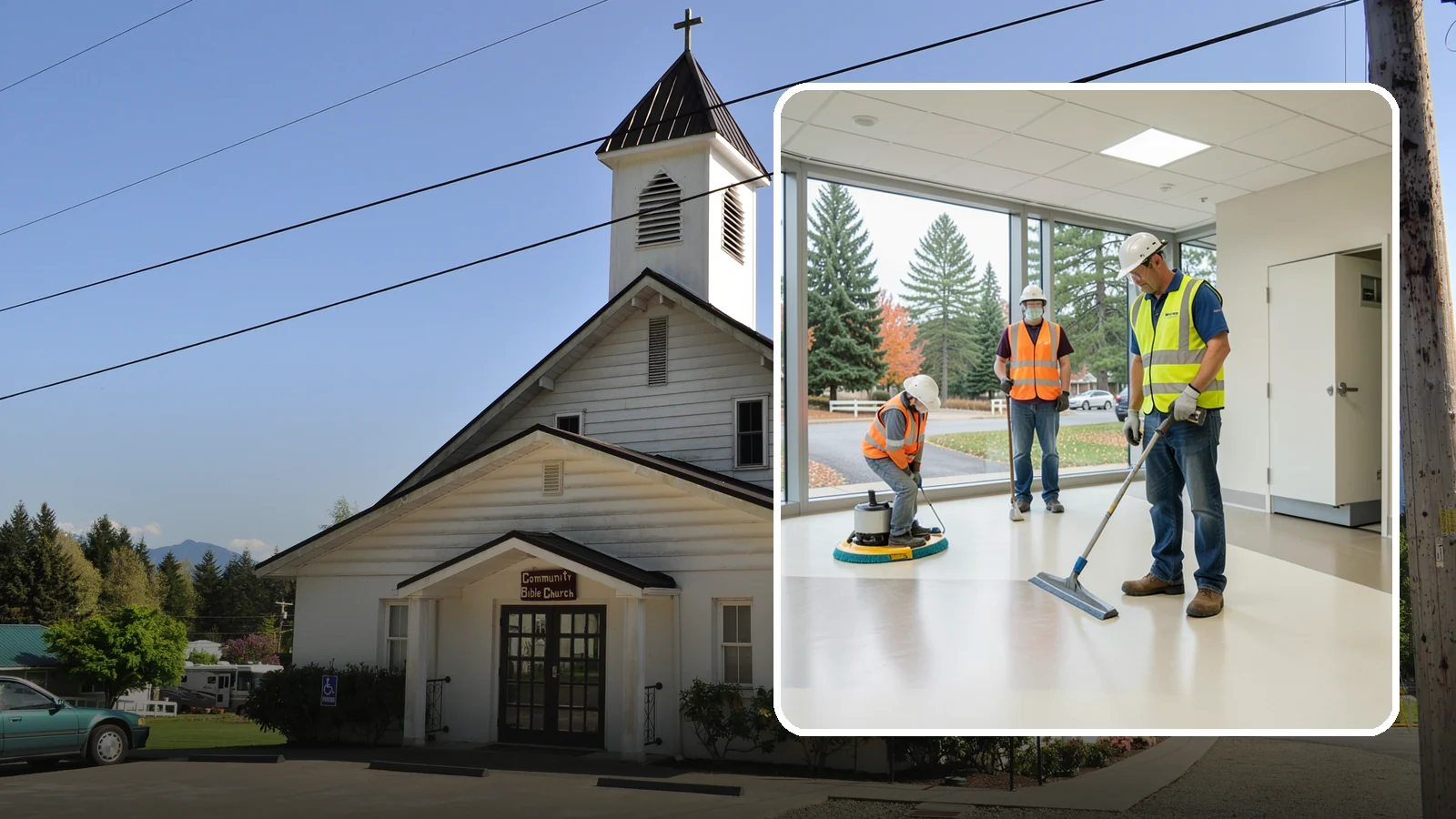 Floor Care & Refinishing in Concrete, Skagit County, WA - Restore and protect hard and resilient floors in public buildings with professional stripping, refinishing, and care.