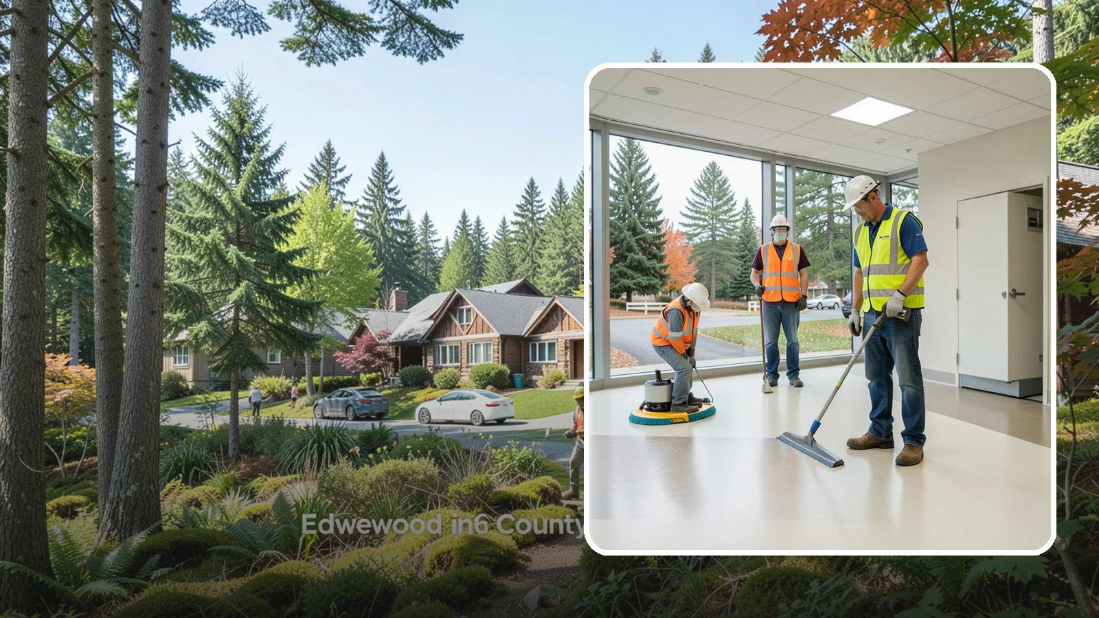 Floor Care & Refinishing in Edgewood, Pierce County, WA - Restore and protect hard and resilient floors in public buildings with professional stripping, refinishing, and care.