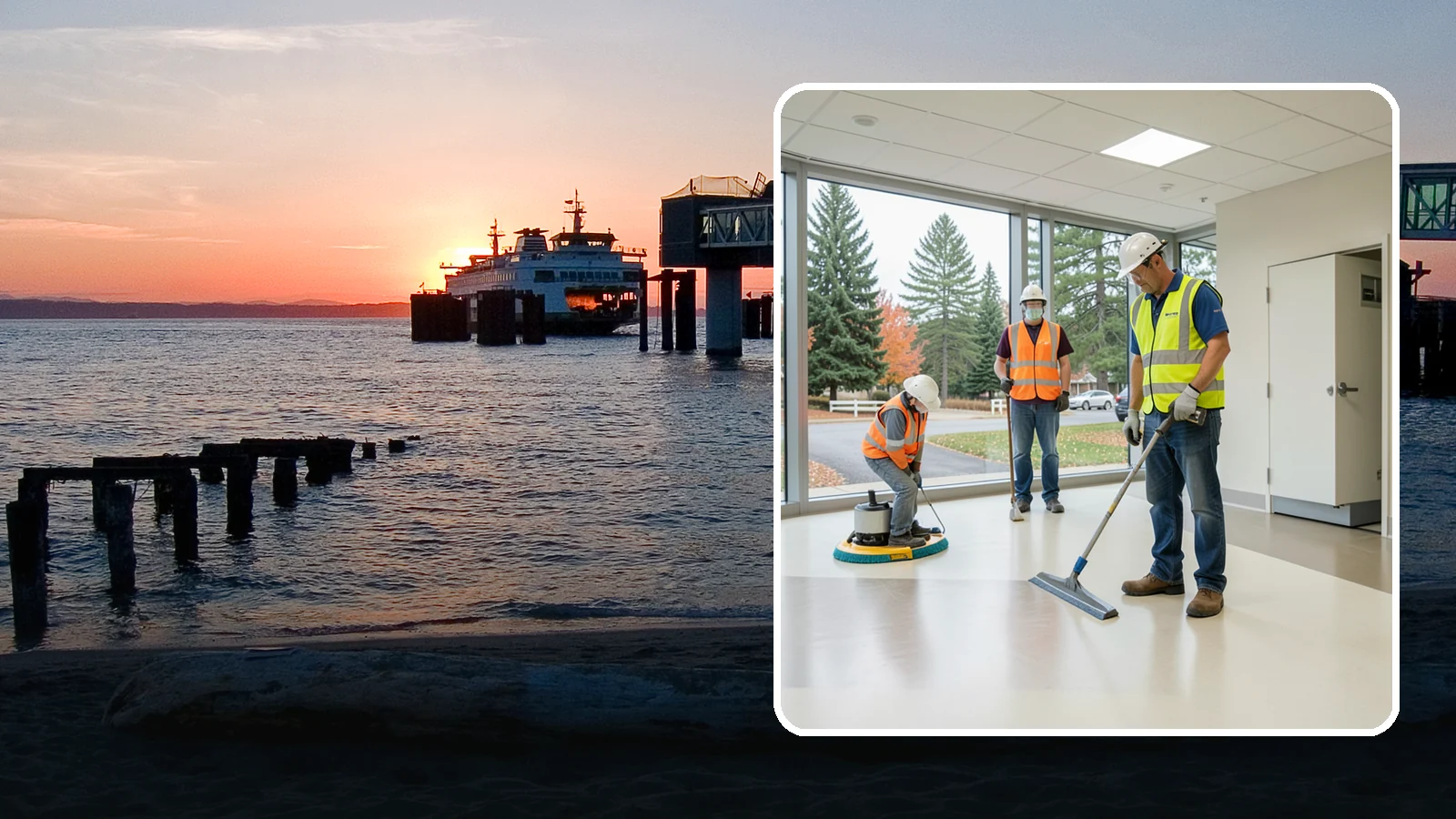 Floor Care & Refinishing in Edmonds, Snohomish County, WA - Restore and protect hard and resilient floors in public buildings with professional stripping, refinishing, and care.