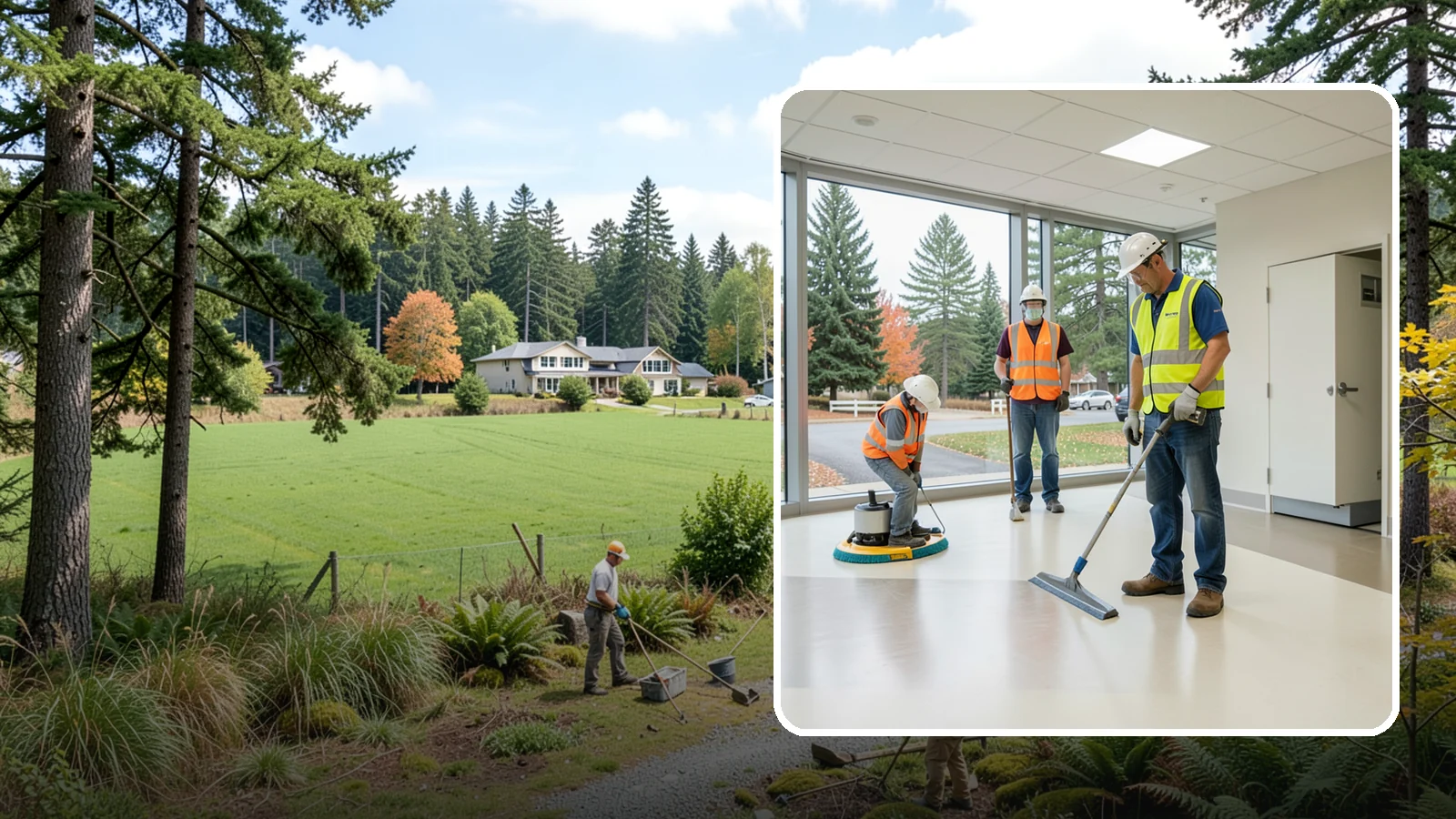 Floor Care & Refinishing in Lyman, Skagit County, WA - Restore and protect hard and resilient floors in public buildings with professional stripping, refinishing, and care.