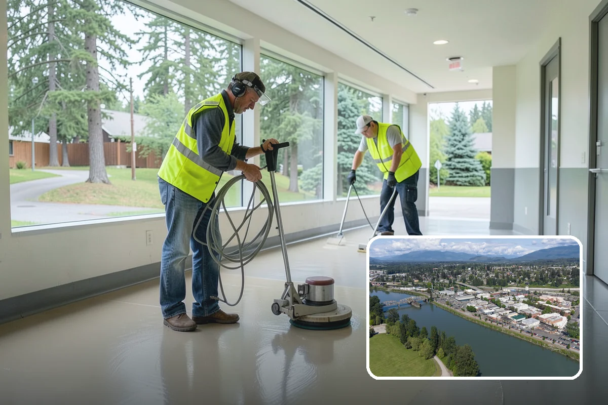 Floor Care & Refinishing in Mount Vernon, Skagit County, WA - Restores appearance and extends the life of institutional floors