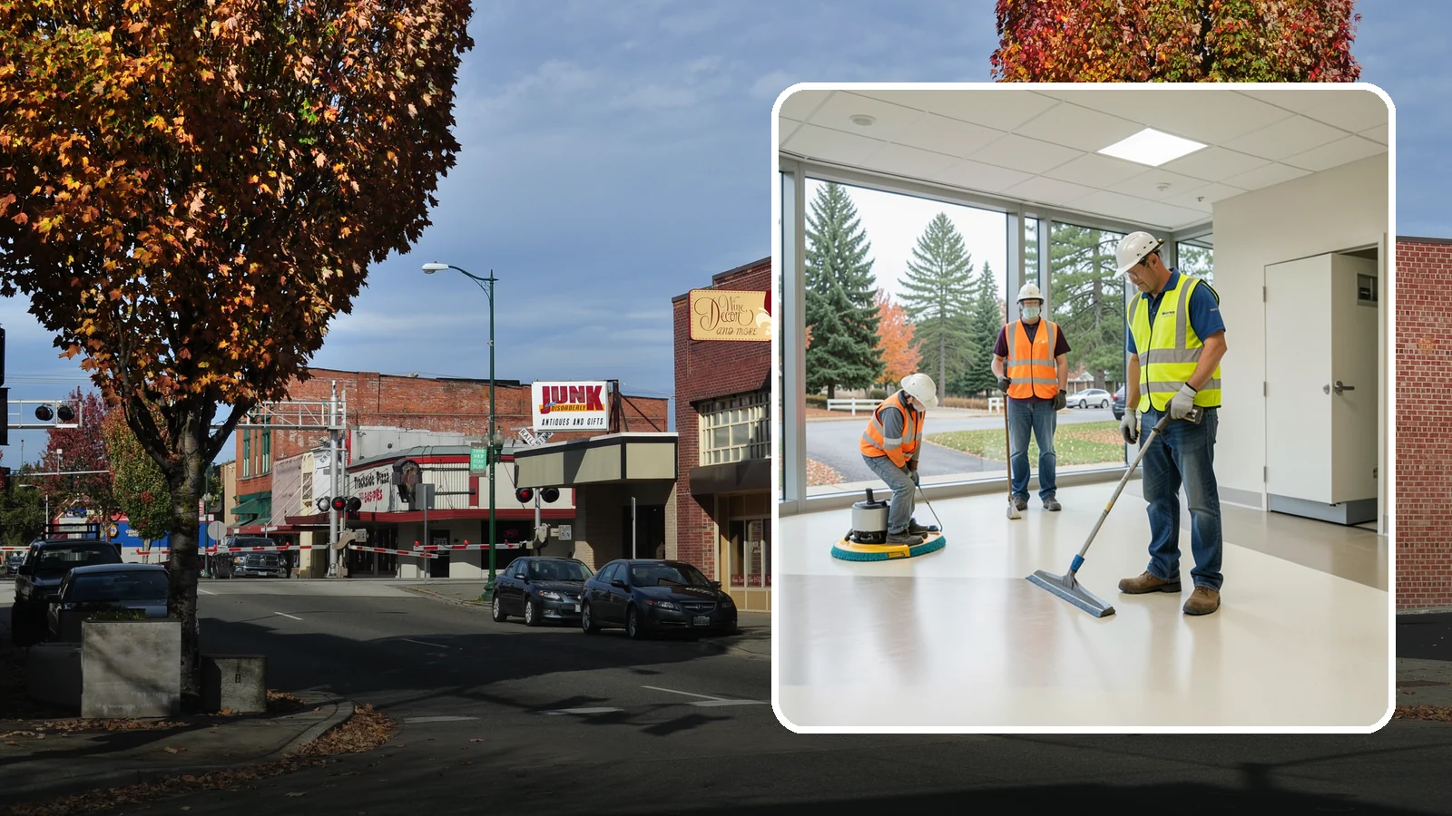 Floor Care & Refinishing in Puyallup, Pierce County, WA - Restore and protect hard and resilient floors in public buildings with professional stripping, refinishing, and care.