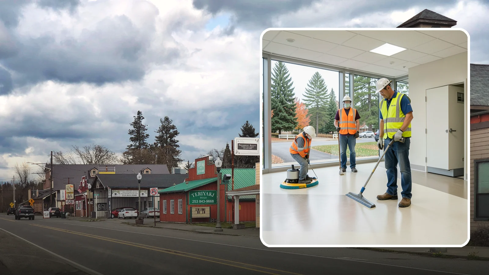 Floor Care & Refinishing in Roy, Pierce County, WA - Restore and protect hard and resilient floors in public buildings with professional stripping, refinishing, and care.