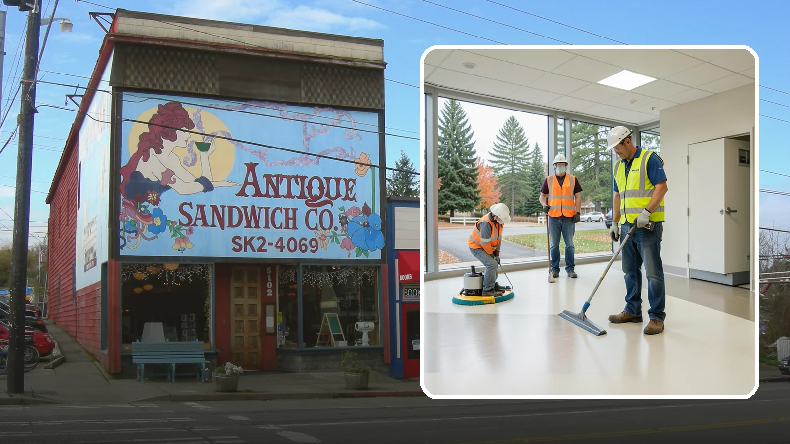 Floor Care & Refinishing in Ruston, Pierce County, WA - Restore and protect hard and resilient floors in public buildings with professional stripping, refinishing, and care.