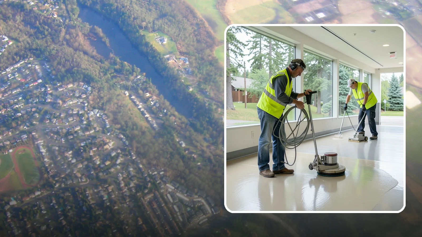 Floor Stripping & Waxing in Algona, King County, WA - Periodic strip-and-wax restores protective finish and shine to hard floors in schools, offices, and public buildings.